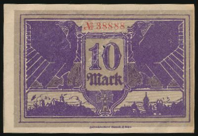 Айзенах., 10 марок (1918 г.)