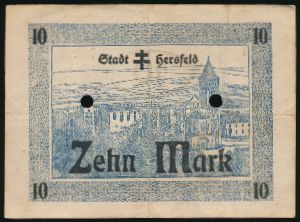 Херсфельд., 10 марок (1918 г.)