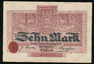 Вильстер., 10 марок (1918 г.)