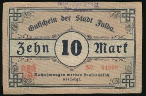 Фульда., 10 марок (1918 г.)