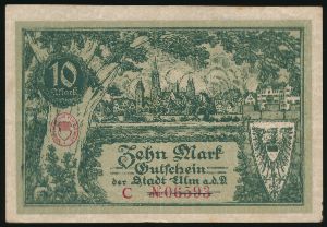 Ульм., 10 марок (1918 г.)