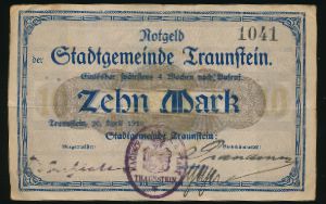 Траунштайн., 10 марок (1919 г.)