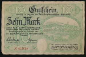 Аннаберг-Буххольц., 10 марок (1918 г.)