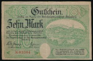 Аннаберг-Буххольц., 10 марок (1918 г.)