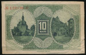 Мюльхаузен., 10 марок (1918 г.)