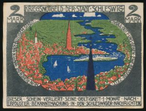 Шлезвиг., 2 марки (1918 г.)