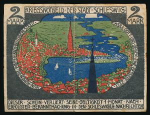 Шлезвиг., 2 марки (1918 г.)