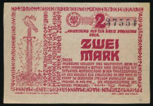 Штайнбург., 2 марки (1918 г.)