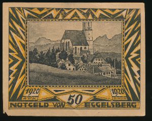 Эггельсберг., 50 геллеров (1920 г.)