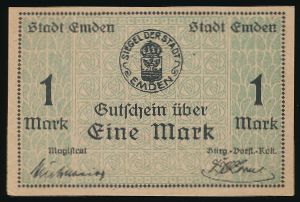 Эмден., 1 марка (1919 г.)