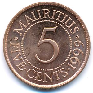 Маврикий, 5 центов (1999 г.)