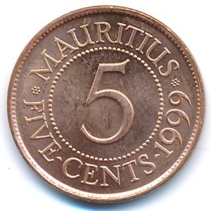 Маврикий, 5 центов (1999 г.)
