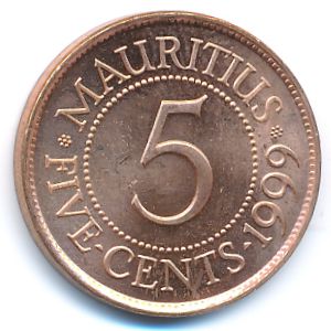 Маврикий, 5 центов (1999 г.)