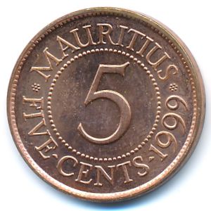Маврикий, 5 центов (1999 г.)