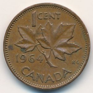 Канада, 1 цент (1964 г.)