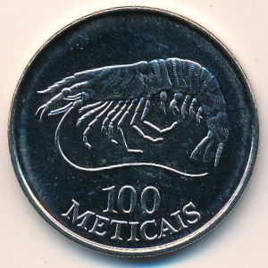 Mozambique, 100 meticals, 1994