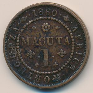 Ангола, 1 макута (1860 г.)