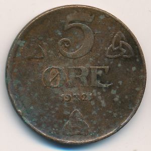 Norway, 5 ore, 1921