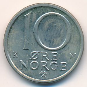 Норвегия, 10 эре (1990 г.)