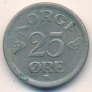 Норвегия, 25 эре (1957 г.)