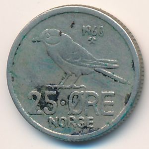 Норвегия, 25 эре (1960 г.)