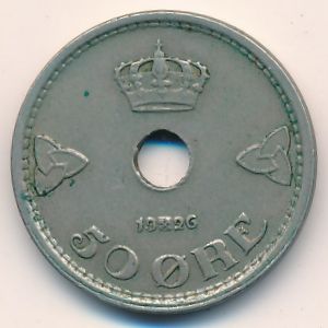 Норвегия, 50 эре (1926 г.)