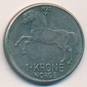 Норвегия, 1 крона (1970 г.)