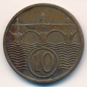 Чехословакия, 10 гелеров (1938 г.)