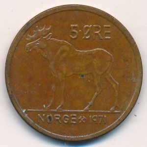 Norway, 5 ore, 1971