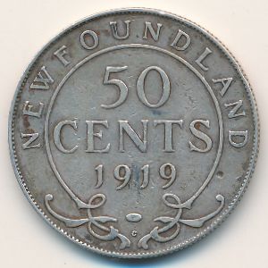 Ньюфаундленд, 50 центов (1919 г.)