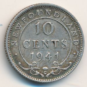 Ньюфаундленд, 10 центов (1941 г.)