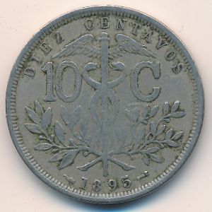 Bolivia, 10 centavos, 1895