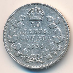 Канада, 10 центов (1936 г.)