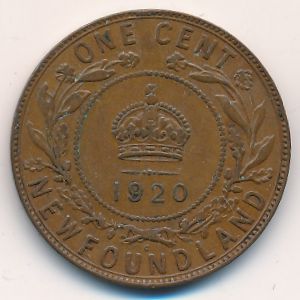 Ньюфаундленд, 1 цент (1920 г.)