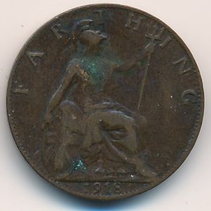 Great Britain, 1 farthing, 1918