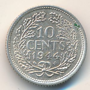 Нидерланды, 10 центов (1944 г.)