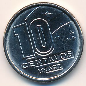 Бразилия, 10 сентаво (1990 г.)