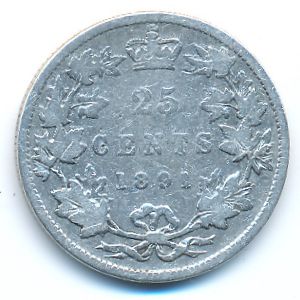 Канада, 25 центов (1891 г.)