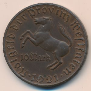 Westphalia, 10 марок, 1921