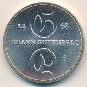 German Democratic Republic, 10 mark, 1968