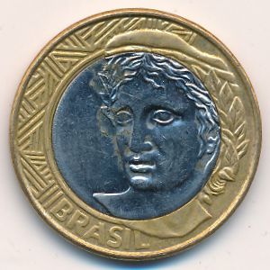 Brazil, 1 real, 2008