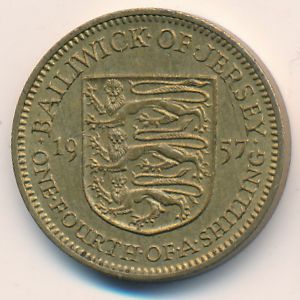 Джерси, 1/4 шиллинга (1957 г.)