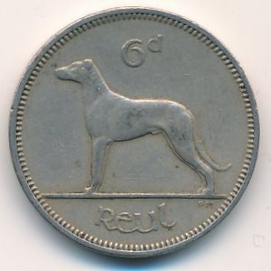 Ирландия, 6 пенсов (1960 г.)