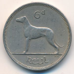 Ирландия, 6 пенсов (1961 г.)