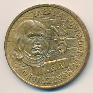 Уругвай, 5 новых песо (1976 г.)