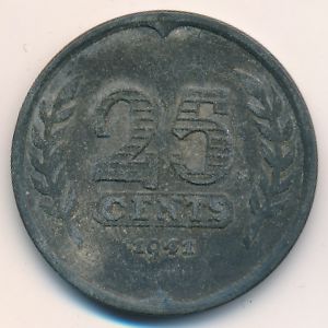 Нидерланды, 25 центов (1941 г.)