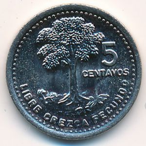 Гватемала, 5 сентаво (1992 г.)