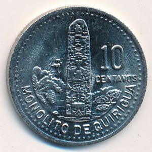 Guatemala, 10 centavos, 1991