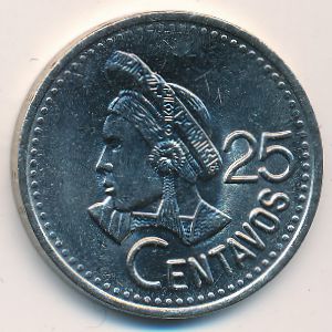 Гватемала, 25 сентаво (1991 г.)