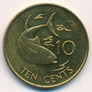 Seychelles, 10 cents, 1982